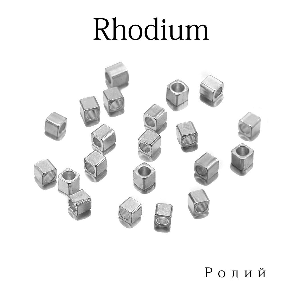 

100 шт./лот, квадратные объемные свободные бусины-разделители, металлические медные непальские бусины для изготовления ювелирных изделий, аксессуары для браслетов «сделай сам» 2MM
