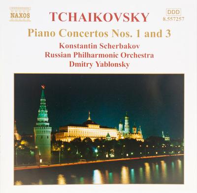 CD PYOTR ILYICH TCHAIKOVSKY, KONSTANTI - 1 ve 3 Numaralı Piyano Konçertoları  8557257 Naxos 2004 Avrupa Klasik Kullanılmış