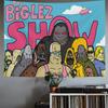 The BBig Lez SShowS Tapestry House Bedroom Living Bar Garden Microfiber Decoration Background Art Custom Banner