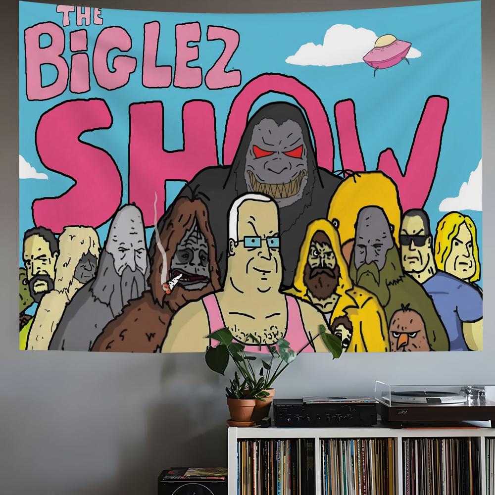 The BBig Lez SShowS Tapestry House Bedroom Living Bar Garden Microfiber Decoration Background Art Custom Banner