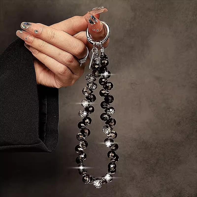 FOR High-end Phone Chain Crystal Water Drop Hanging Chain Hand-beaded Lanyard Short Wrist Chain High-End Women's Style