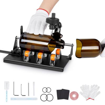 FIXM Glass Bottle Multifunctional Glass Bottle Cutter with Adjustable Can Cut Curved DIY Glass Bottle Cutter for and Square or Oval Glass Bottles