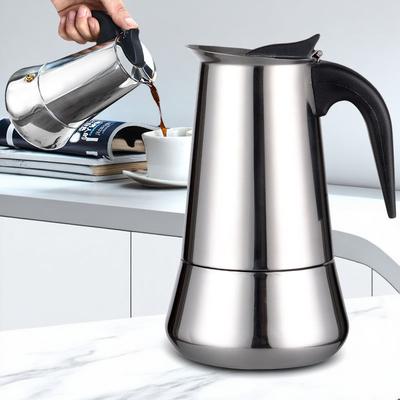 Klasický nerezový 304 600ml Barový perkolátor Kancelářský Rodinný kávovar Cappuccino Osmihranný Mocha Latte Konvice Espresso kávovar