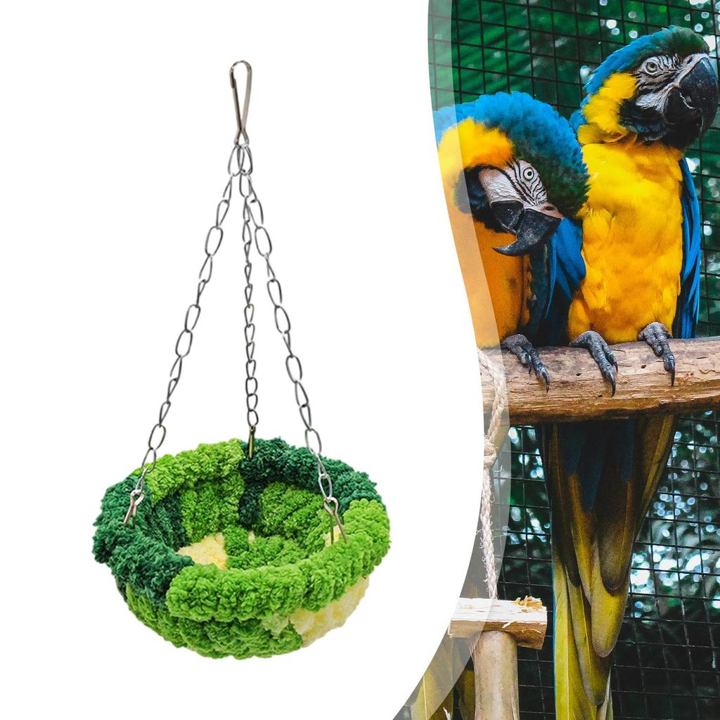 Winter Warm Bird Nest Comfortable Easy to Install Hanging Bird Hammock Swing Birdcage Accessories for Cockatiels Finches Conures