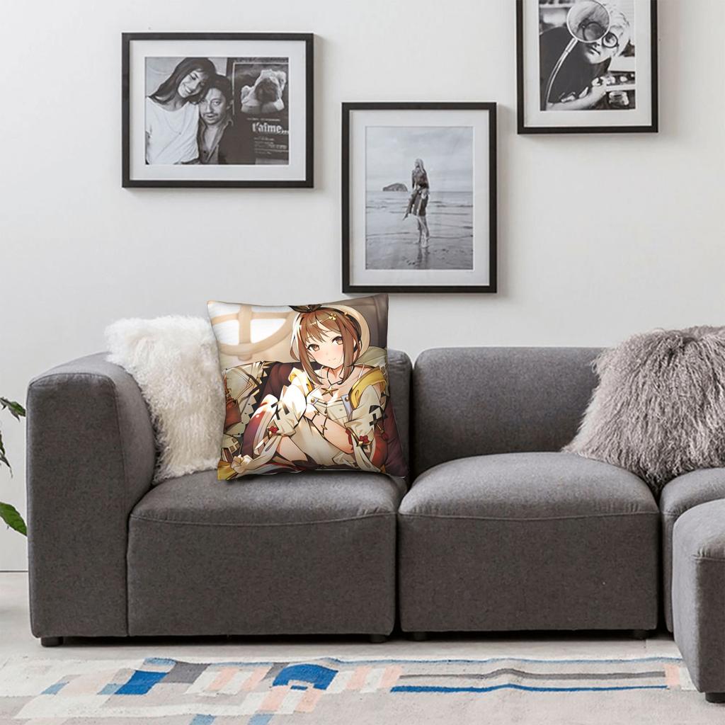 Game Atelier Ryza Pillow Cover Cute Funny Pillow Case For Living Room Bed Chair Soft Pillowcases Birthday Present