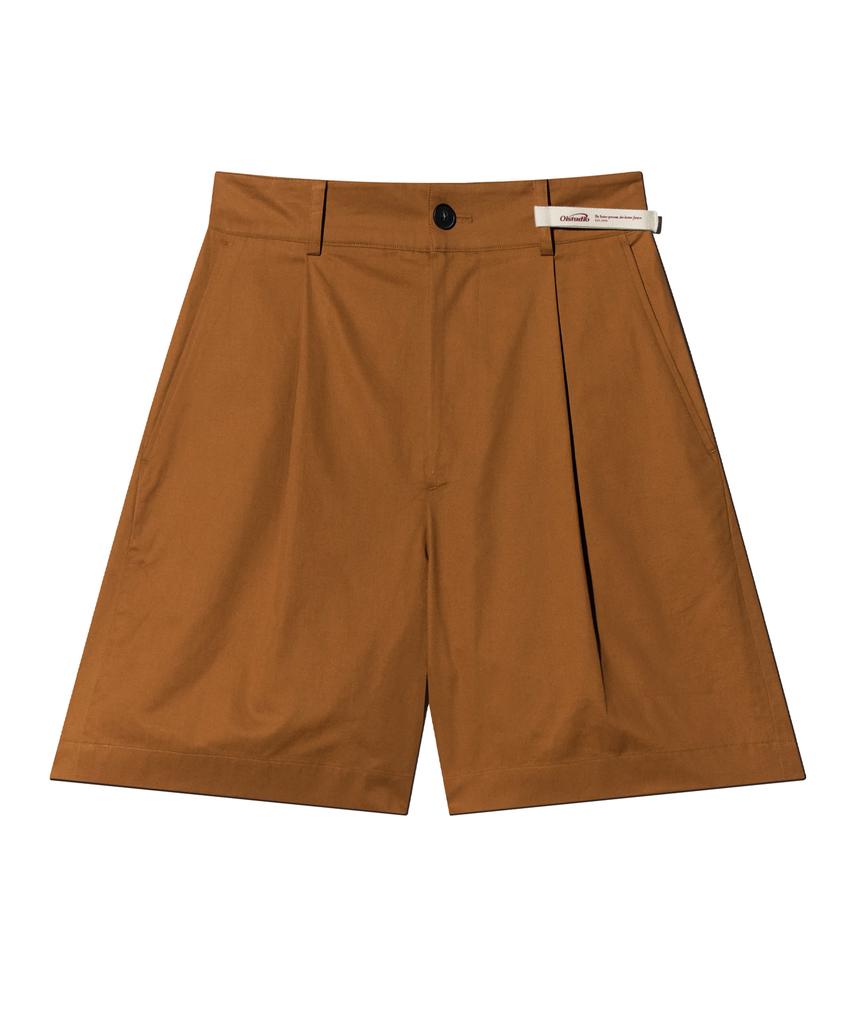 Oioi Collection Cosmo Label Bermuda Pants_Camel