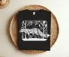 Vintage Folklore Fox T-Shirt, Linoprint TShirt, Cottagecore Aesthetic Shirt, Wildlife Tee, Forest Animal Shirt, Bohemian Folksy Art Apparel,
