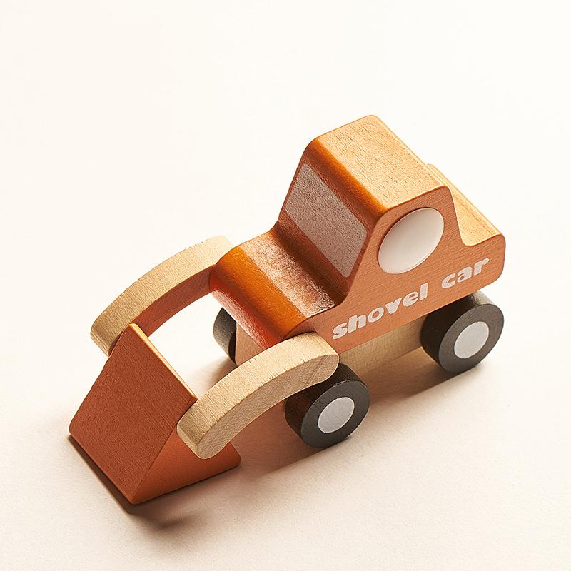 Kids Mini Wooden Cars Truck Aircraft Model Toy Montessori Wooden Education Colorful Vehicle Toys Simulation Cars Decoration Gift