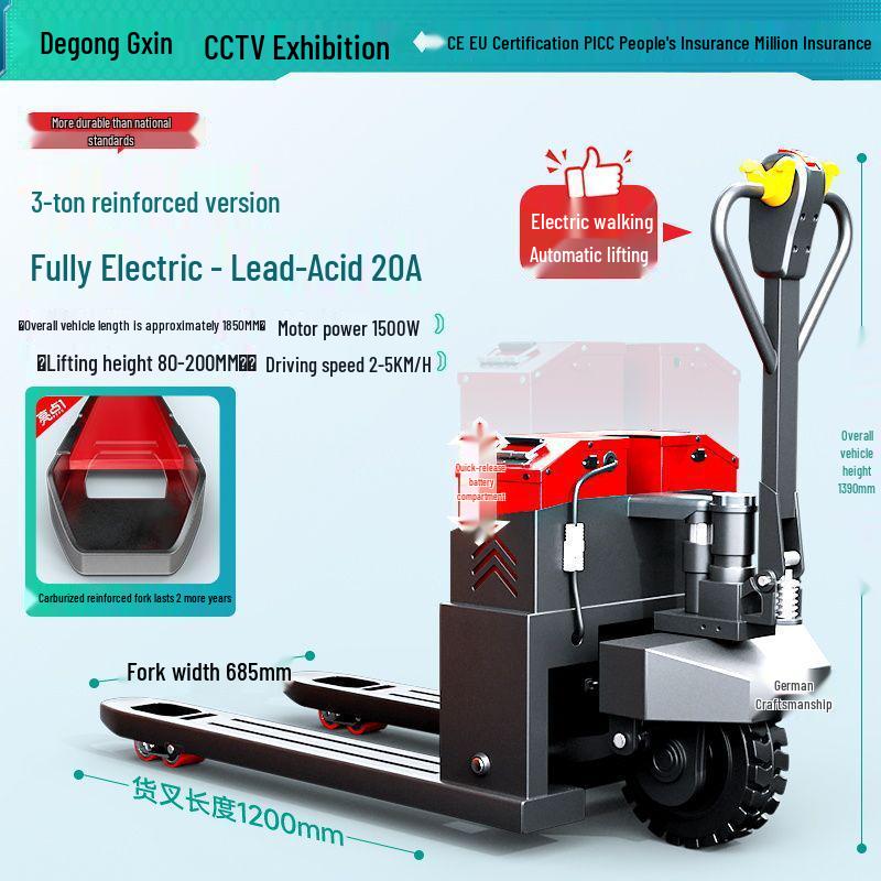 All-Terrain Electric Forklift for Warehouse and Construction Pallet Handling