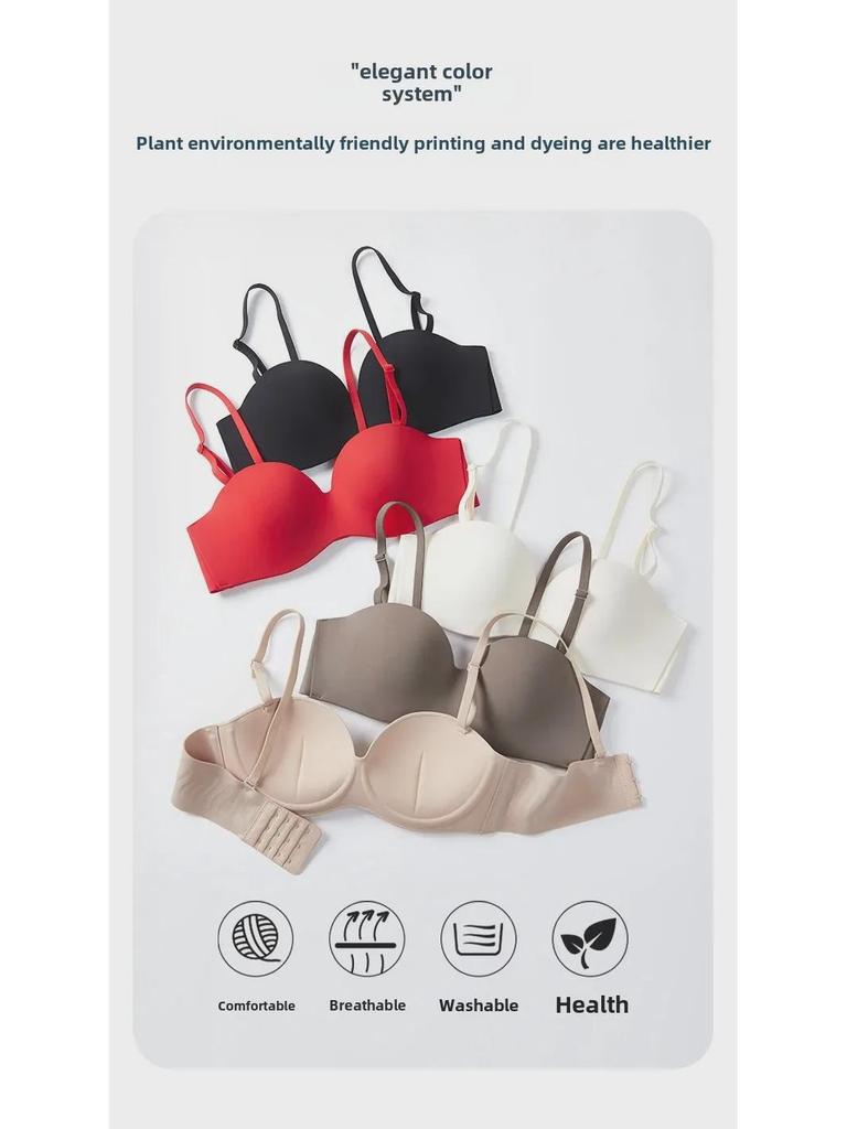 Sleek Strapless Non-Slip Tube Top Bra: Invisible, Seamless, and Supportive Without Underwire