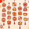 With Tassel Fu Character Wall Decoration 2026 Horse Year Lucky Character Pendant  Office Decoration
