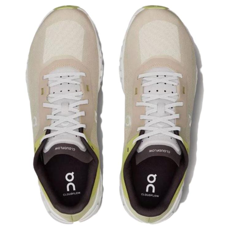 On Cloudflow Comfortable Low top Running Shoes Men's Yellow White 3MD30102311