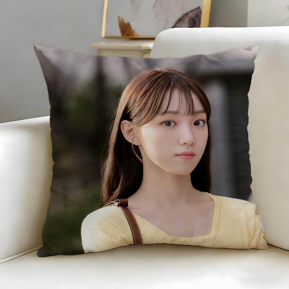 popular actress Lee SungKyung Cushion Cover Soft  EasyWash Pillow Case  Versatile for Couch Bed Travel and Office