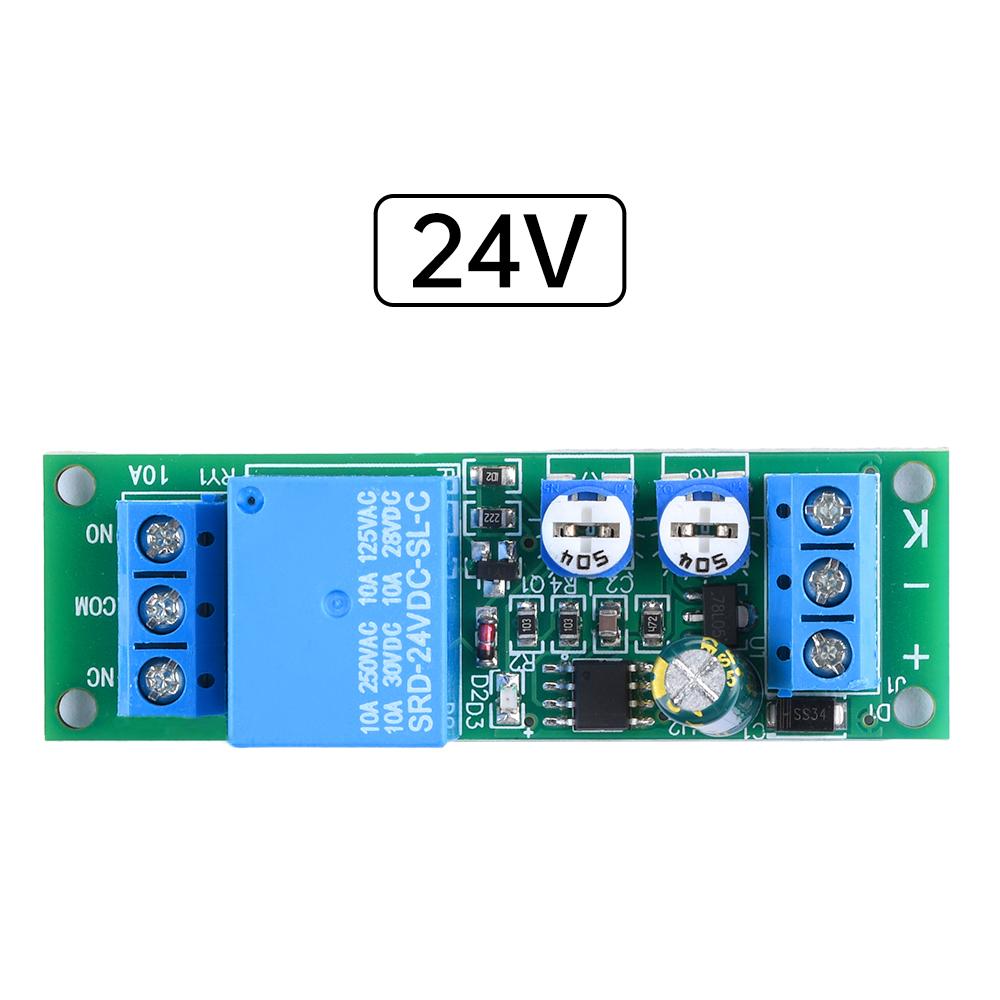 

DC5V 12V 24V Adjustable Cycle Timer Dual Delay On/Off Switch 0-10sec/0-100sec/0-15min Timer Control Delay Relay Module