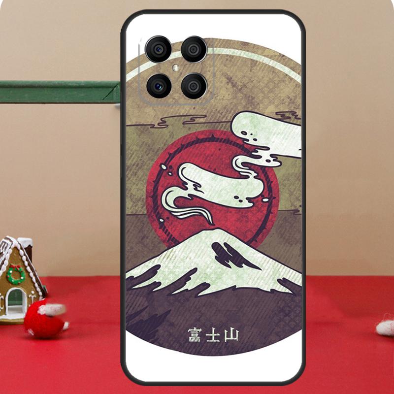 Japanese Art Mount Fuji Case For Honor Magic 6 7 8 Pro Honor 400 200 70 90 Lite X8c X8b X9a X9b X9c X9d Win RT Cover