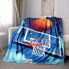 1pc Basketball Hoop Blanket, Lightweight Flannel Throw Blanket for Sofa, Bed, Travel, Camping, Living Room, Office, Couch028