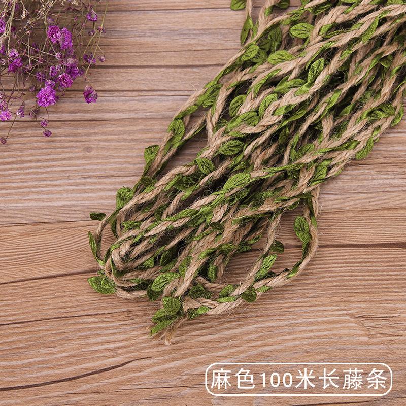 Frânghie de cânepă Frânghie de viță de vie Perete foto Frunză verde Ratan împletit Handmade Bricolaj Creativ Frânghie decorativă Frânghie groasă cerată