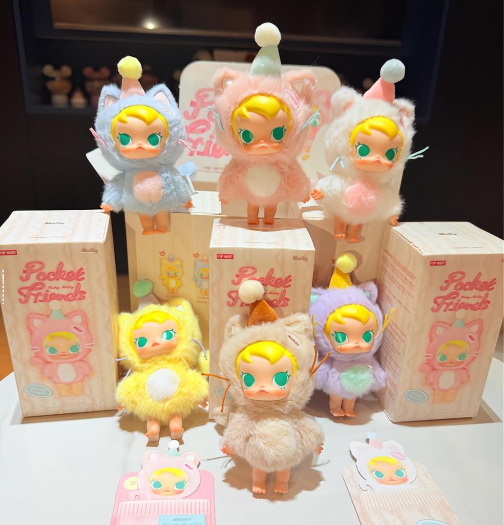 POP MART Baby Molly Pocket Friends Series – Soft Vinyl Blind Box (Single Box / Full Set of 6)