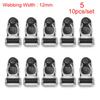 10/12 mm 10 Pcs Rubber+Metal Black Corset Leg Garter Belt Clip Hooks Adjusting Suspender Ends Buckles Hosiery Stocking Grips