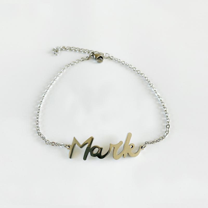 Kpop Nct Member Signature Bracelet Color Stainless Steel Chain Bracelets For Women Fans Jewelry Accessories