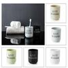 Multifunctional Toothbrush Holder Cup for Bathroom Tumbler Good Morning
