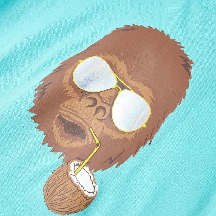 Children's T-shirt with Short Sleeves Aqua 92/104/116/128/140