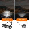 Motorcycle Front Lamp Kit with Manual Control Lead, Bolt-On Brackets and Metal Housing for Low-Light Trail Use and Daily Lamp Service