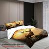 Sunset And Mountain Printed Duvet Cover 100% Polyester Made Warm Gradient Color Deer 3PCS Bedding Sets Comforter Not Included