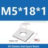 304 Stainless Steel Thickened Square Washer for Curtain Wall (M4-M16)