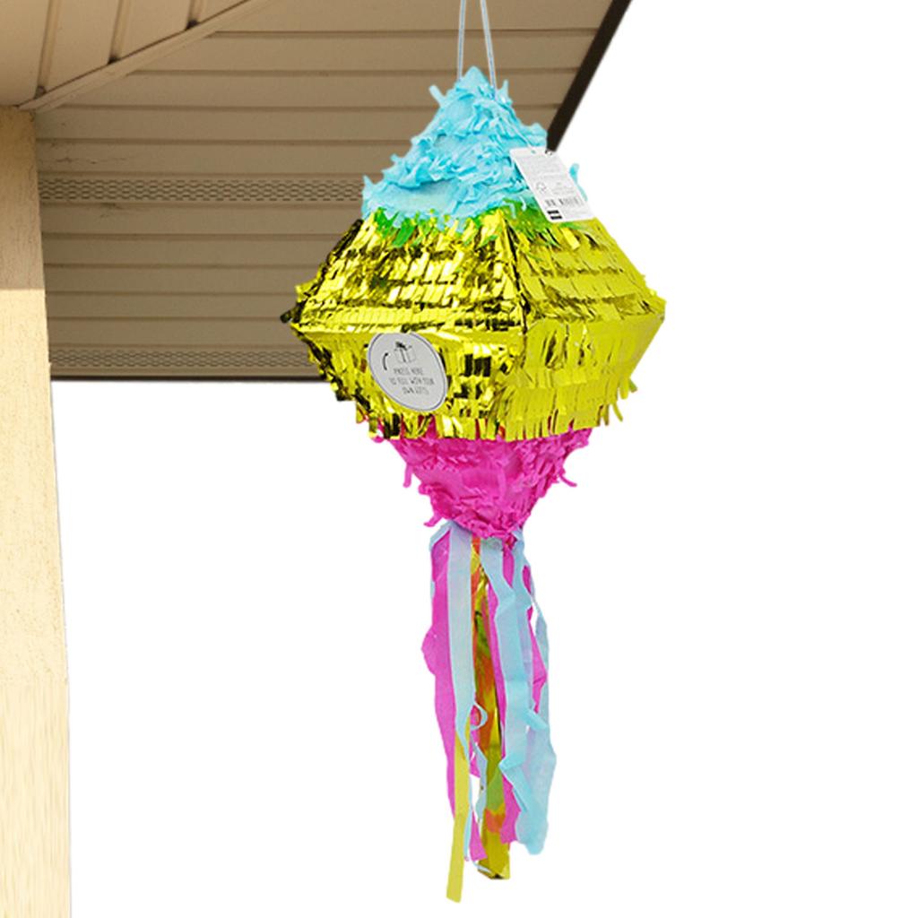 Alufolie Spielzeug Pinata Goldener Stern Pinata Party Fiesta Pinata Traditionelle Sternförmige Pinata Handgemachte Pinata Spiel Requisiten