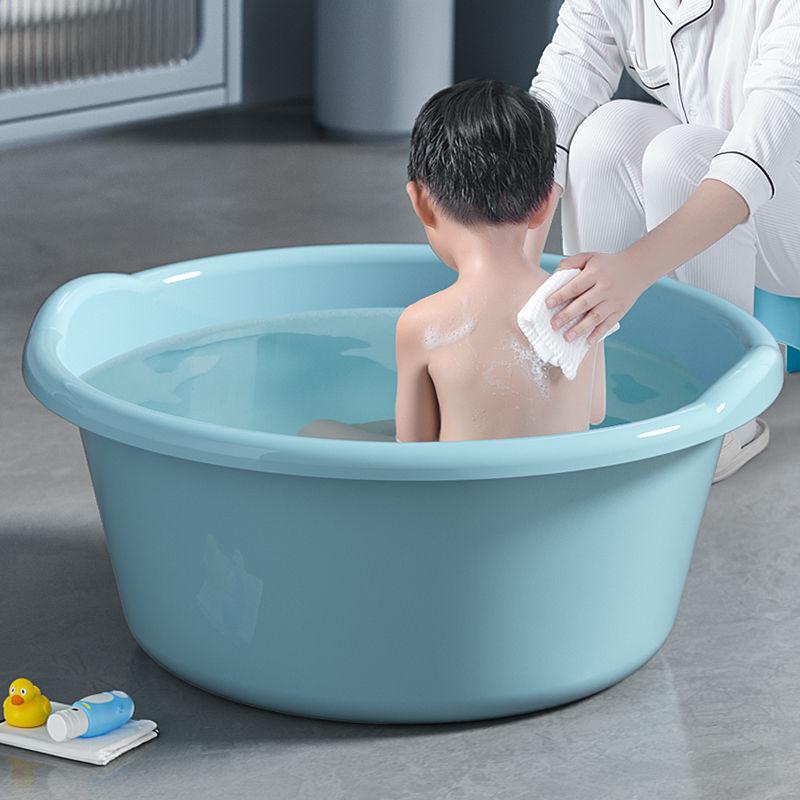 Extra Large Durable Plastic Washbasin for Laundry, Dormitory, Foot Soaking, and Baby Bathing
