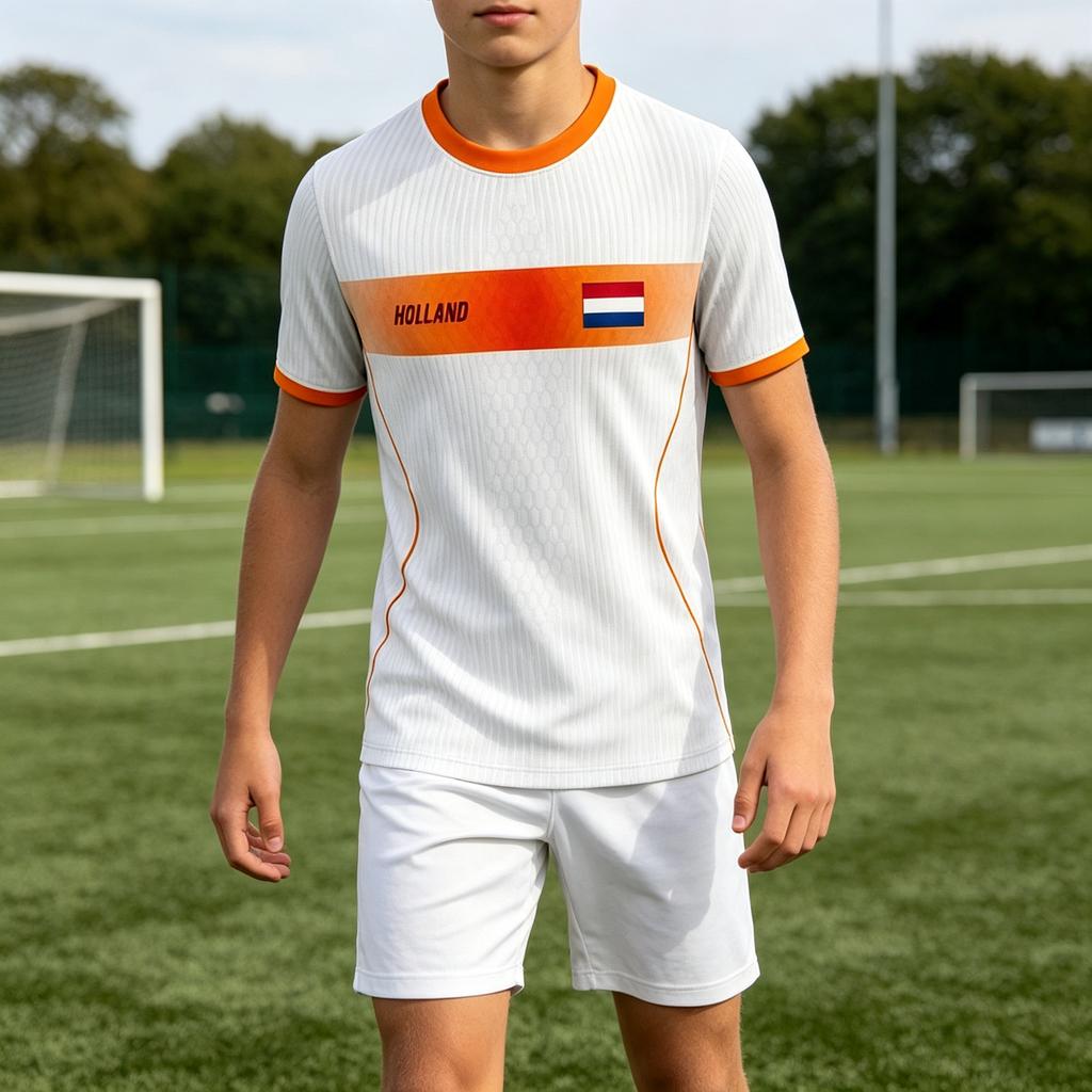 T Shirt Tee Boys Girls Top Children Quick Dry Kid Tshirts Netherlands Flag Football Sport Jersey