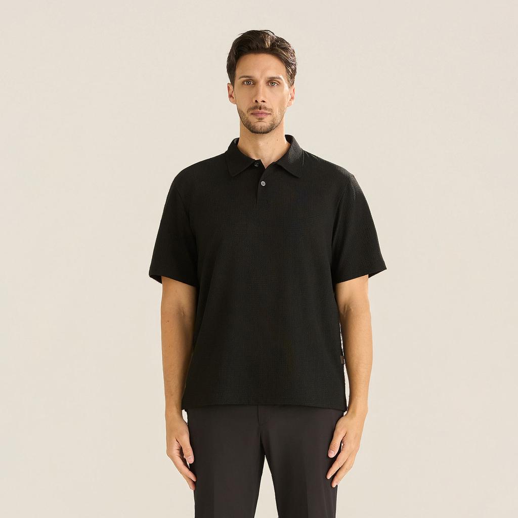 FERRAROMILANO Semi-Over Collar Sweater T-Shirt Black (Am0Gtty25239)