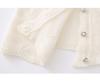 100% Pure Wool Winter New V-neck Hollow Leaf Pattern Pearl Buckle Gentle Women's Wool Cardigan
