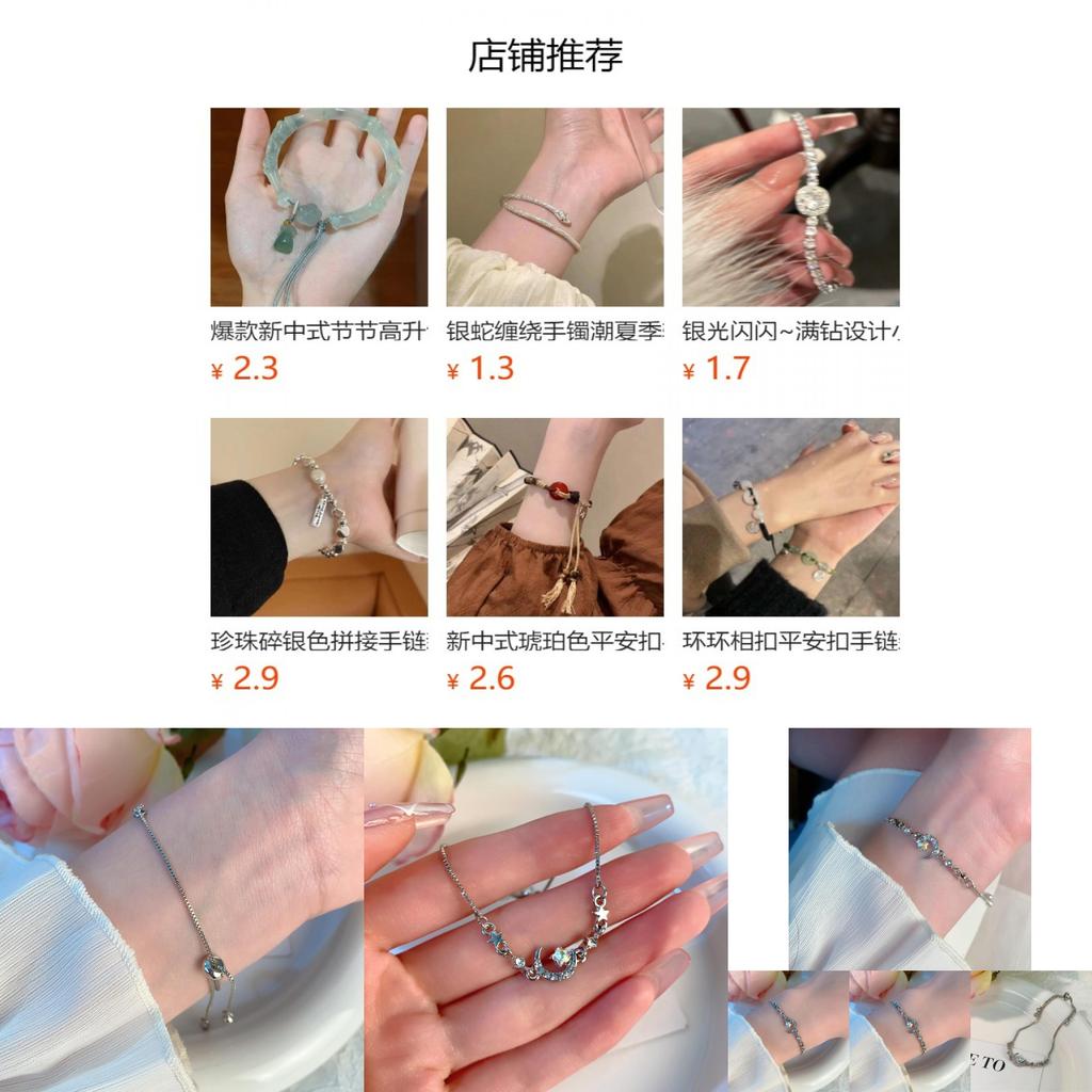 Elegant Moon And Star Crystal Bracelet For Women Chic Zircon Alloy Jewelry