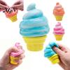 Ice Cream Cone Sensory Toy Squeeze Simulated Fidget Portable Travel Stress Relief Soft Stretch Ball