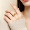 New Chinese-style rose hemp ring, adjustable open design, niche, daily wear, versatile Chinese accessory