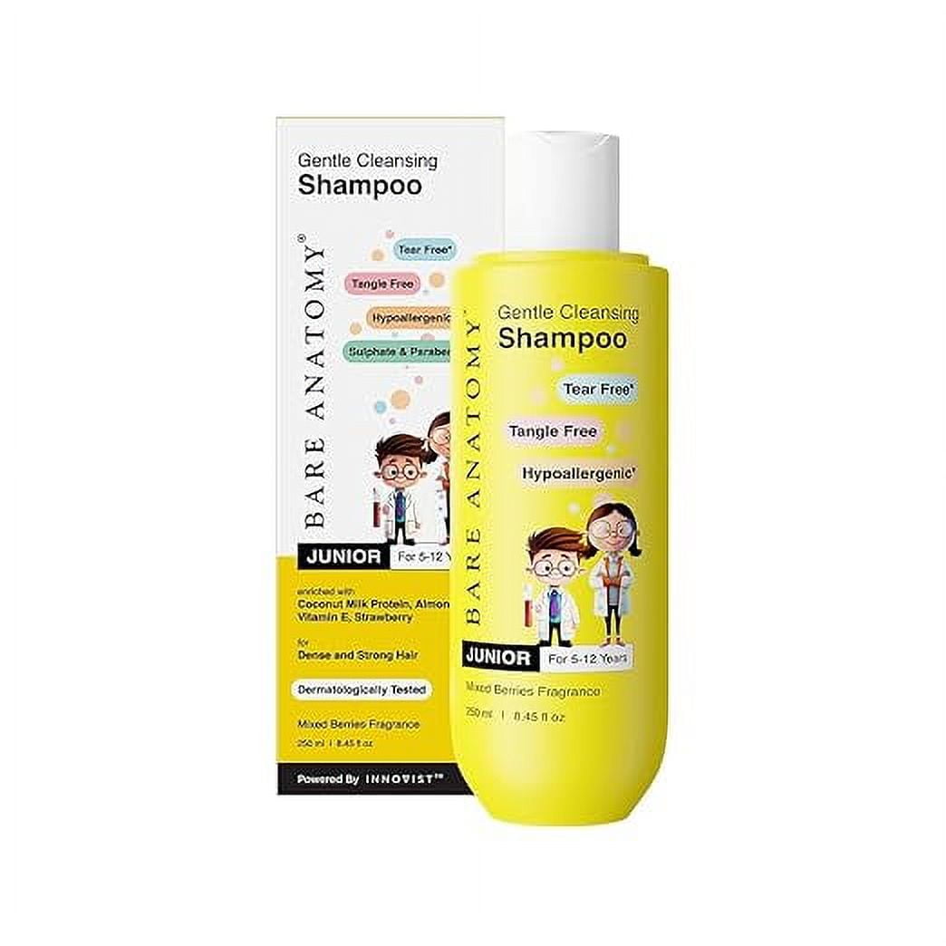 

Bare Anatomy Junior Gentle Cleansing Shampoo For Kids | Tear-Free & Hypoallergenic pH 5.5 | For 5-12 Years 250 mL