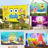 Cartoon Sponge And Bobs S-SquarePant Party Decorations Backdrop Photography Background Photo Studio Props Banner