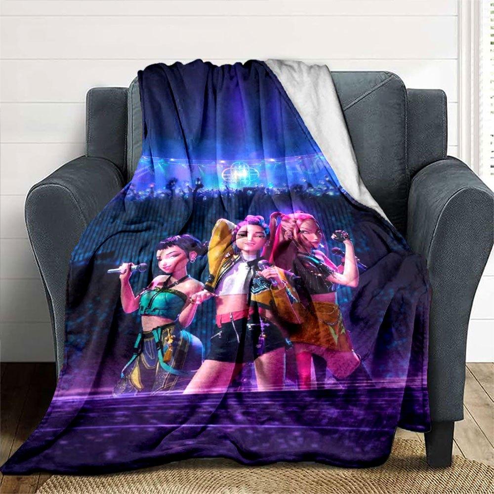 1pc Hunter X Kopo group Themed Flannel Blanket Suitable for Bed, Home Decor, Graduation Gifts, Easter, Back to School, Christmas, All Season Use