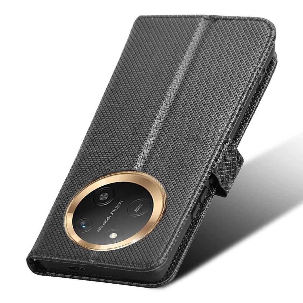 Wallet Phone Case for Honor Magic7 Lite 5G/X9c 5G/X60 Pro 5G PU Leather Diamond Texture Cover