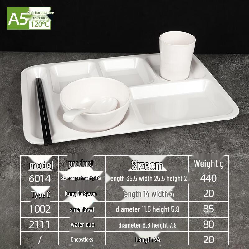 Melamine Multi-Compartment Cafeteria Tray