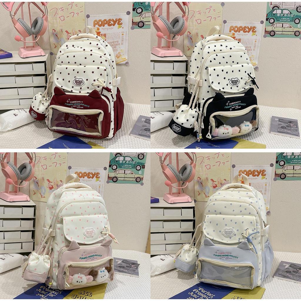 Japanese Girls Backpack With Nylon Material And Large Capacity For School Use