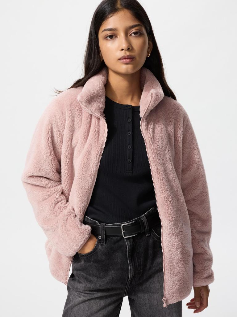 Uniqlo Japan Fur Leaf Fleece Full Zip Jacket