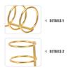 10Pcs Three Hole Binder Rings Large Metal Loose Leaf Book Binding Rings for Flash Card Clips Notebook Stationery