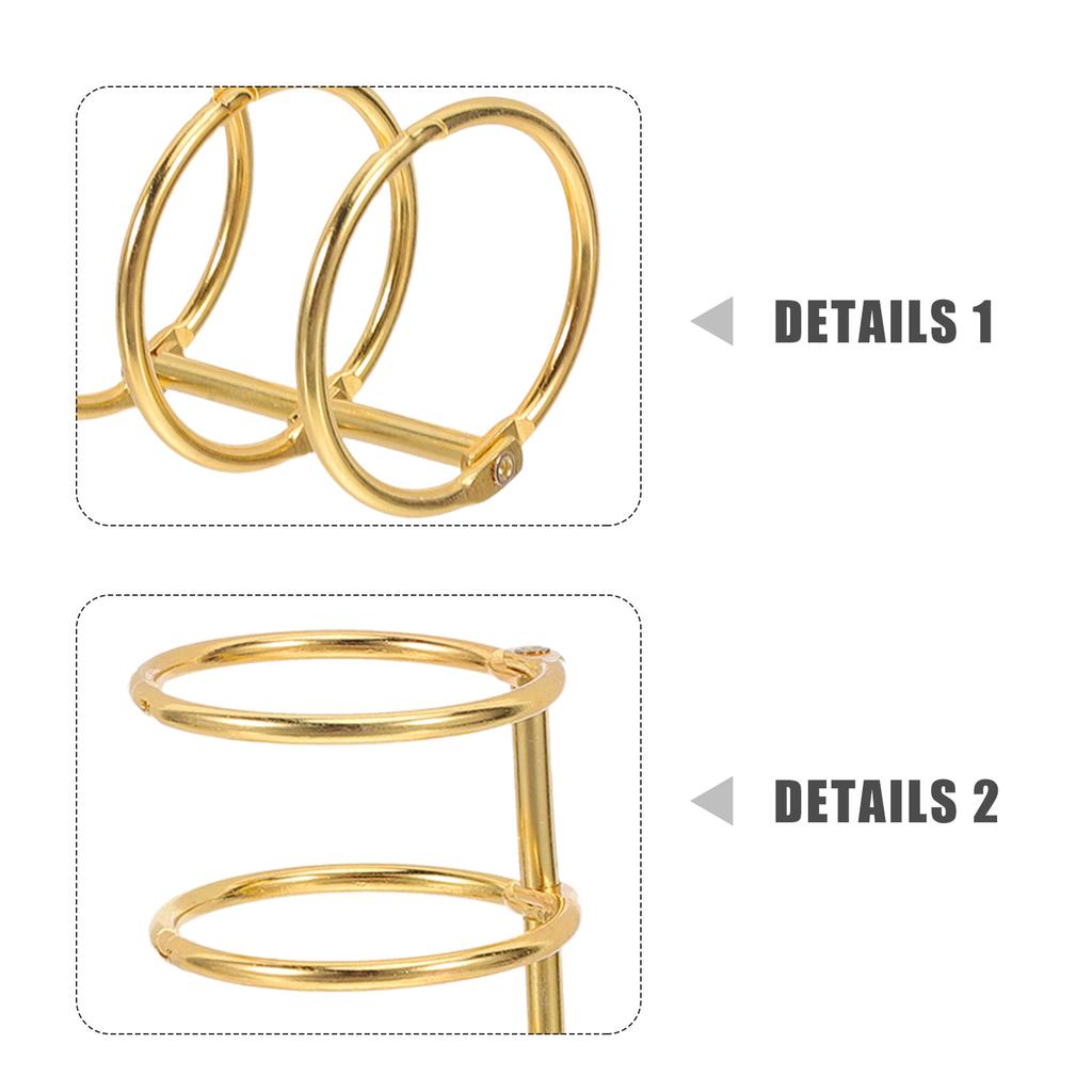 10Pcs Three Hole Binder Rings Large Metal Loose Leaf Book Binding Rings for Flash Card Clips Notebook Stationery