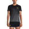 Under Armour UA Rush T-Shirt mit Farbverlauf-Logo-Print für Herren, Oberteile, Schwarz 1378403-002
