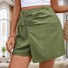 Women's Summer Shorts High Waisted Solid Color Culottes
