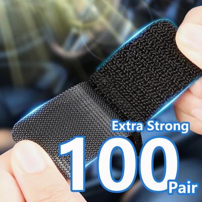 10/100 Self Adhesive Fastener Tape Extra Strong Carpet Fixing Sticker Double Side Hook-and-loop Fastener Car Adhesive Tape Fixed