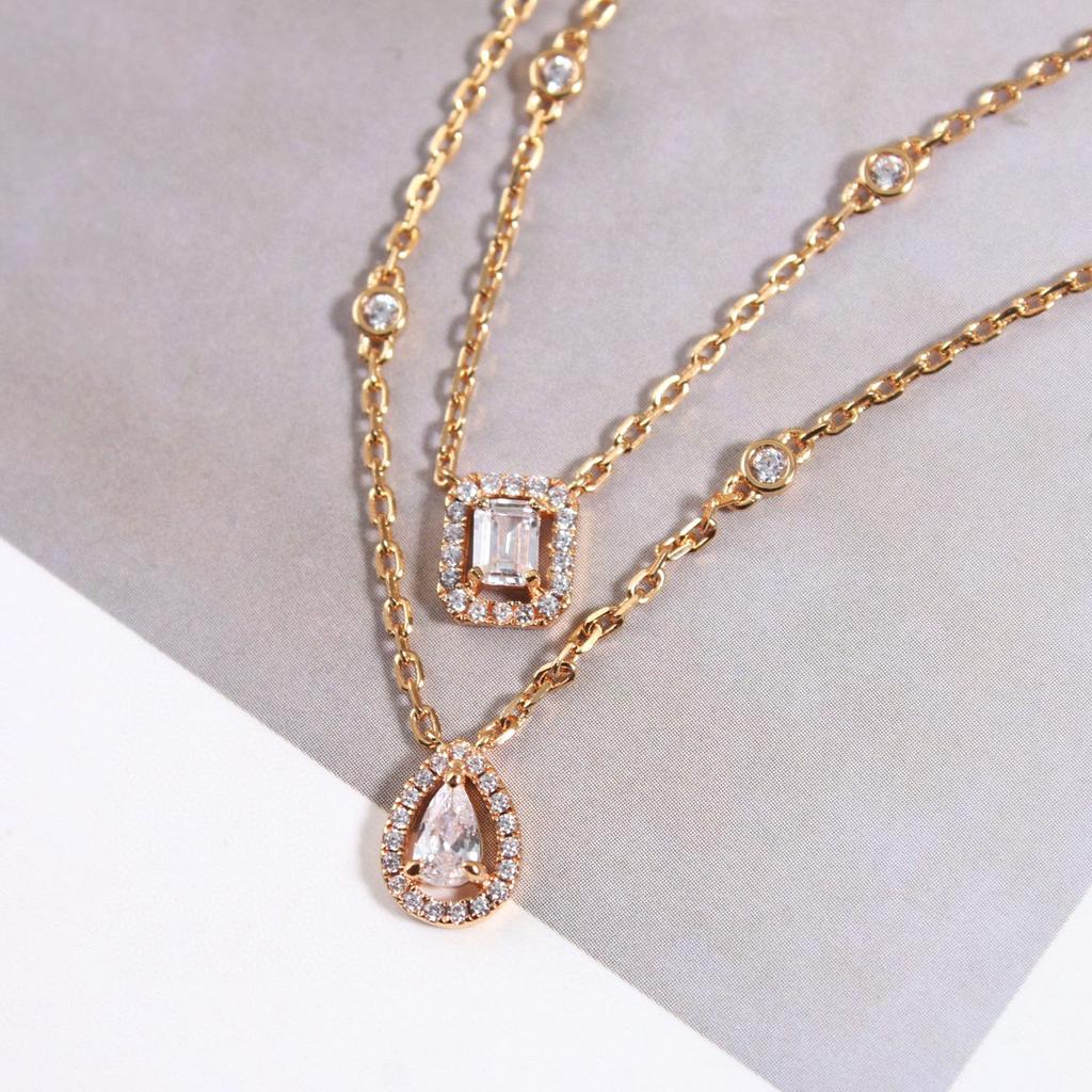 New Hot Brand Vintage Water Drop Necklace Luxury Jewelry For Women Designer Pendant Pure 925 Sliver Lady Party Chain Necklaces